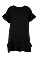 Load image into Gallery viewer, Plus Linen Look Woven Ruffle Smock Dress