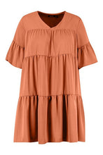 Load image into Gallery viewer, Plus Ruched Detail Smock Dress