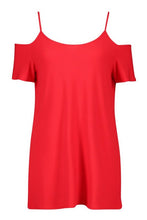 Load image into Gallery viewer, Plus Cold Shoulder Strappy Sundress
