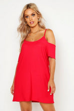 Load image into Gallery viewer, Plus Cold Shoulder Strappy Sundress
