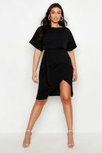 Load image into Gallery viewer, Plus Double Layer Midi Dress