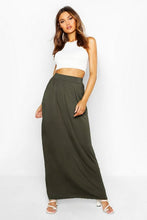 Load image into Gallery viewer, Basic Pocket Front Jersey Maxi Skirt
