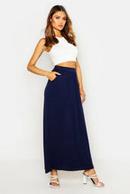Load image into Gallery viewer, Basic Pocket Front Jersey Maxi Skirt
