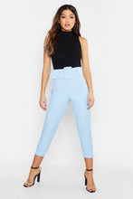 Load image into Gallery viewer, Super High Waisted Belted Peg Pants
