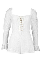 Load image into Gallery viewer, Broderie Eyelet Lace Up Playsuit
