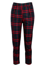 Load image into Gallery viewer, Woven Tartan Check Peg Pants
