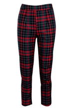 Load image into Gallery viewer, Woven Tartan Check Peg Pants
