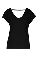 Load image into Gallery viewer, Basic V Neck Key Hole Detail T-Shirt
