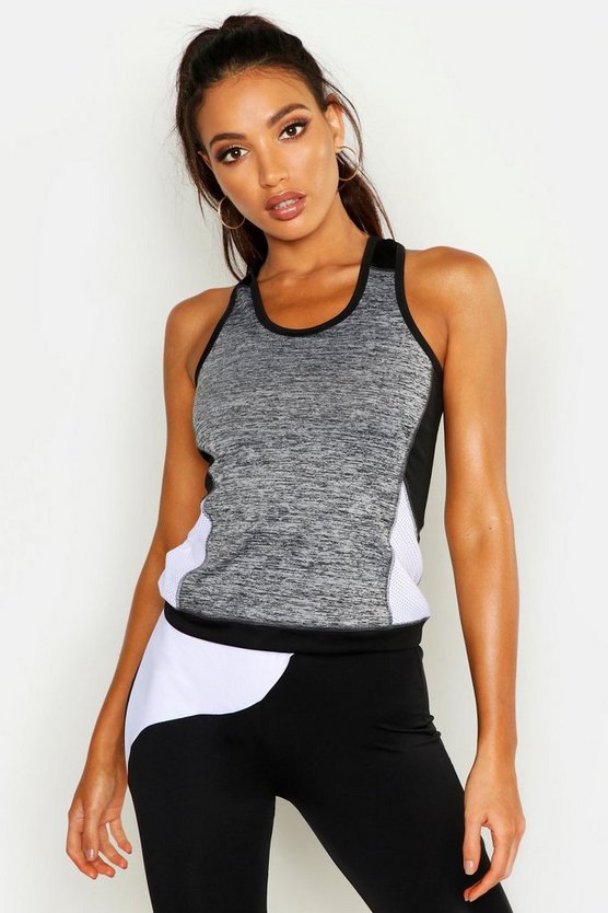 Fit Contrast Panel Running Vest