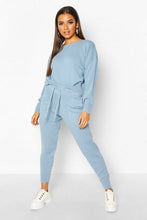 Load image into Gallery viewer, Slash Neck Cropped Knitted Set
