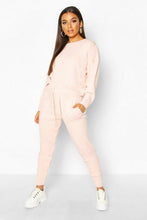 Load image into Gallery viewer, Slash Neck Cropped Knitted Set
