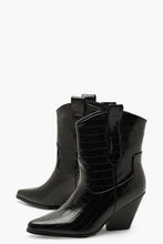 Load image into Gallery viewer, Croc Pointed Cowboy Boots
