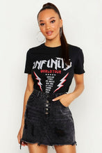 Load image into Gallery viewer, Exposed Button Distressed Denim Skirt
