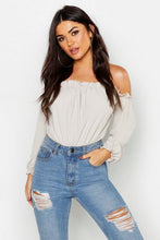 Load image into Gallery viewer, Off The Shoulder Woven Bodysuit
