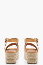 Load image into Gallery viewer, Cross Front Espadrille Flatforms
