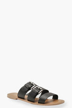 Load image into Gallery viewer, Wide Fit Leather Buckle Sliders
