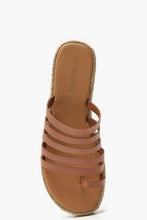 Load image into Gallery viewer, Leather Multi Strap Flatform Espadrilles
