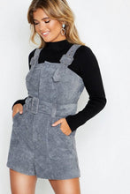 Load image into Gallery viewer, Cord Buckle Belted Pinafore Romper

