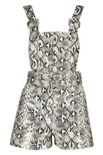 Load image into Gallery viewer, Snake Print Leather Look Buckle Romper
