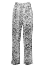 Load image into Gallery viewer, Satin Snake Belted Peg Pants
