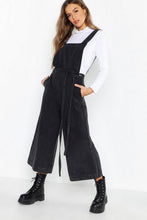 Load image into Gallery viewer, Open Back Tie Waist Wide Leg Denim Jumpsuit
