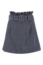 Load image into Gallery viewer, Cord Belted Mini Skirt
