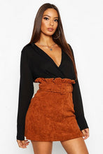 Load image into Gallery viewer, Cord Belted Mini Skirt
