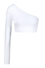 Load image into Gallery viewer, One Shoulder Rib Basic Crop Top
