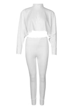 Load image into Gallery viewer, Crop Batwing Boxy Rib Knit Lounge Set
