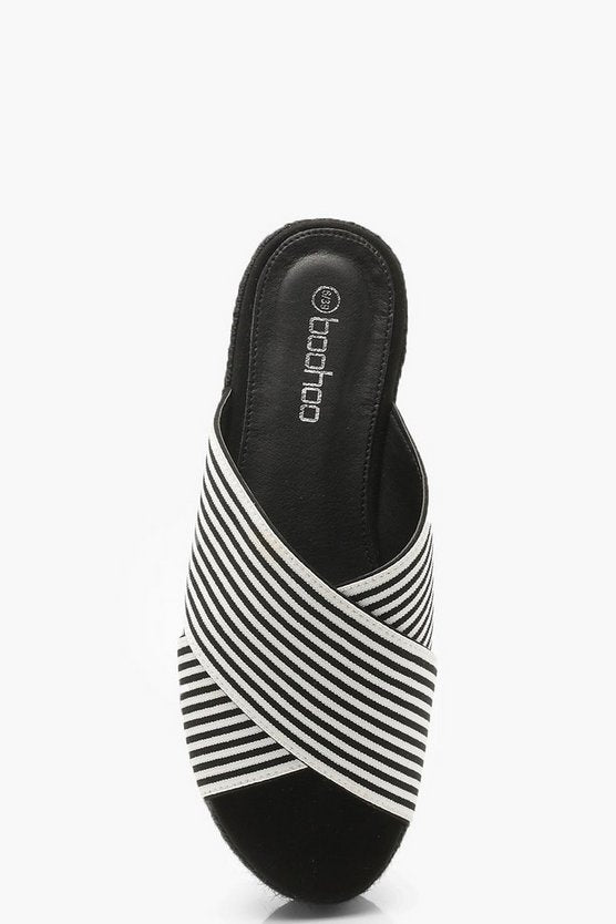 Striped Tonal Espadrille Flatforms