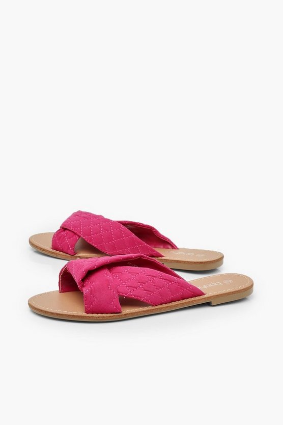 Quilted Cross Front Sliders