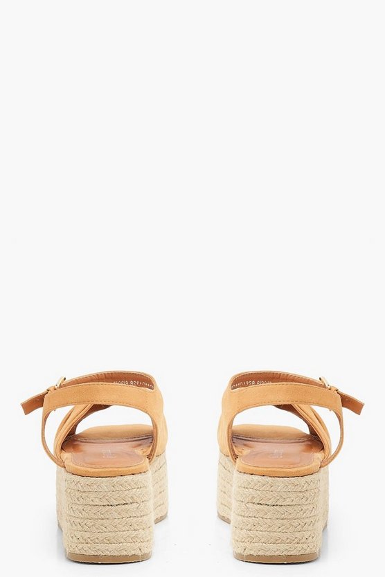 Knot Front Square Toe Flatform Sandals