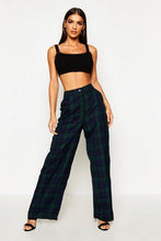 Load image into Gallery viewer, Tartan Check Wide Leg Pants
