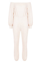 Load image into Gallery viewer, Off Shoulder Pocket Detail Sweat Jumpsuit
