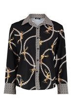 Load image into Gallery viewer, Geo Contrast Chain Print Shirt
