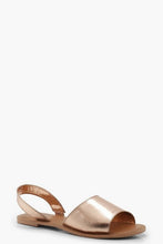 Load image into Gallery viewer, 2 Part Metallic Leather Sandals
