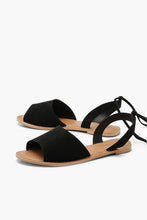 Load image into Gallery viewer, Suede Peeptoe Wrap Ankle Strap Sandals
