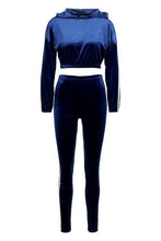 Load image into Gallery viewer, Stripe Side Velvet Pants Co-Ord Set
