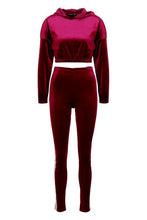Load image into Gallery viewer, Stripe Side Velvet Pants Co-Ord Set

