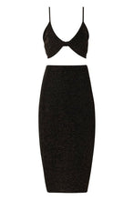 Load image into Gallery viewer, Glitter Bralet And Midaxi Skirt Co-Ord Set
