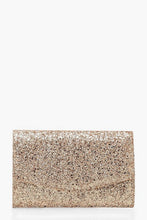 Load image into Gallery viewer, Chunky Glitter Envelope Clutch Bag &amp; Chain
