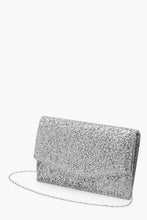 Load image into Gallery viewer, Chunky Glitter Envelope Clutch Bag &amp; Chain
