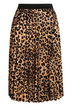 Load image into Gallery viewer, Leopard Print Pleated Midi Skirt
