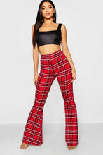 Load image into Gallery viewer, Tartan Check Flare Trouser
