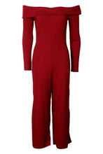 Load image into Gallery viewer, Basic Jumbo Rib Bardot Culotte Jumpsuit
