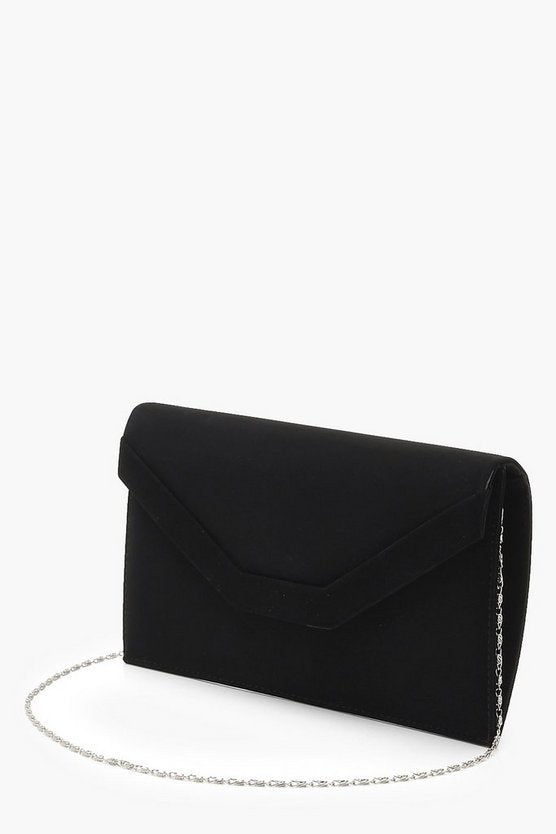 Embossed Envelope Clutch Bag & Chain