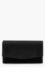 Load image into Gallery viewer, Structured Suedette Clutch Bag &amp; Chain
