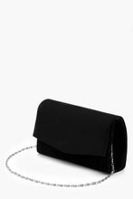 Load image into Gallery viewer, Structured Suedette Clutch Bag &amp; Chain

