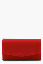 Load image into Gallery viewer, Structured Suedette Clutch Bag &amp; Chain
