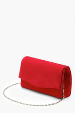 Load image into Gallery viewer, Structured Suedette Clutch Bag &amp; Chain

